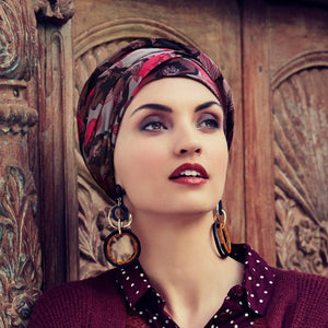 Sapphire Turban set Printed Pink Flower