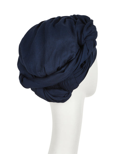 Boho sapphire turban set black iris