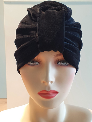 Muts velvet Zwart