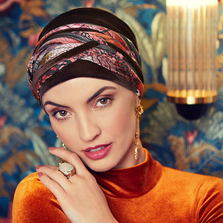 Scarlett boho turban set velvet