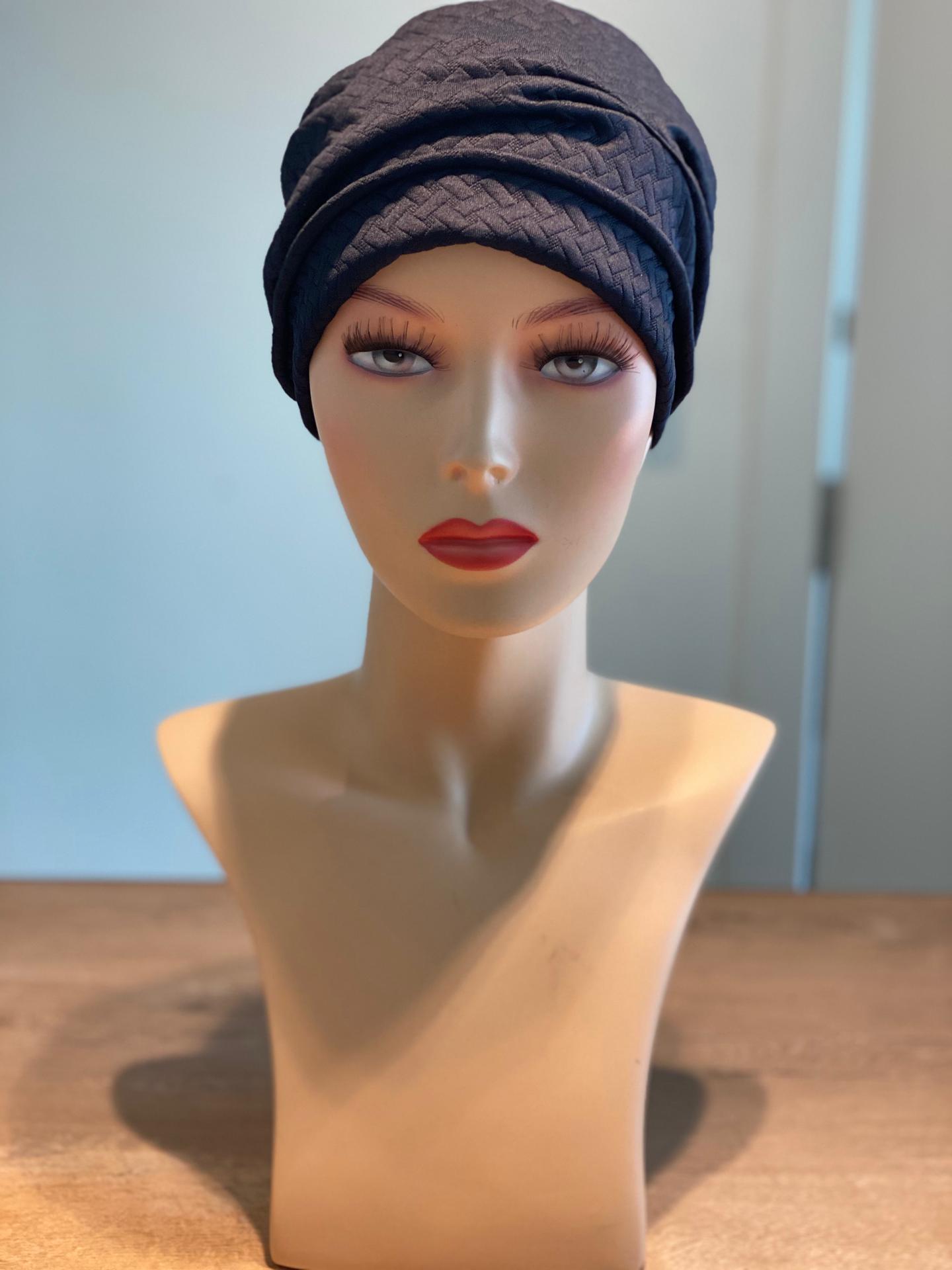 Nelly V turban blauw zwart