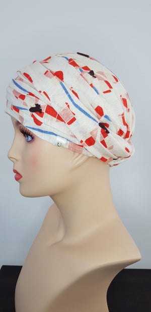 Red White Shakti Turban