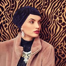 Pearl boho turban velvet